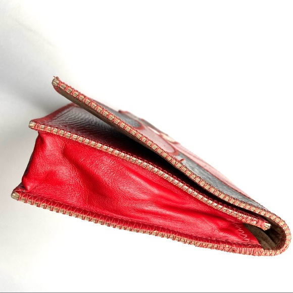 Vintage FURST & MOONEY Leather And Snakeskin Clutch Bag - Picture 5 of 16